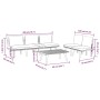 Gartenmöbel 4 Stück mit Kissen massivem Akazienholz von vidaXL, Gartensets - Ref: Foro24-3087010, Preis: 531,78 €, Rabatt: %