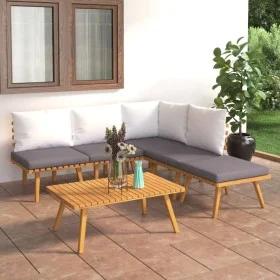 6-piece garden furniture set with solid acacia wood and cushions by vidaXL, Garden sets - Ref: Foro24-3087025, Price: 424,12 ...