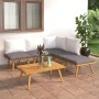 6-piece garden furniture set with solid acacia wood and cushions by vidaXL, Garden sets - Ref: Foro24-3087025, Price: 424,24 ...