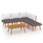 6-piece garden furniture set with solid acacia wood and cushions by vidaXL, Garden sets - Ref: Foro24-3087025, Price: 431,26 ...