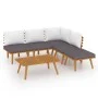 6-piece garden furniture set with solid acacia wood and cushions by vidaXL, Garden sets - Ref: Foro24-3087025, Price: 424,24 ...