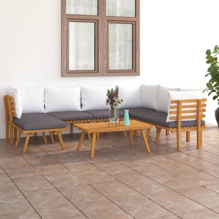 Garden furniture 8 pieces with cushions solid acacia wood by vidaXL, Garden sets - Ref: Foro24-3087017, Price: 654,51 €, Disc...