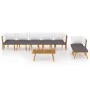 Muebles de jardín 8 piezas con cojines madera maciza de acacia de vidaXL, Conjuntos de jardín - Ref: Foro24-3087017, Precio: ...
