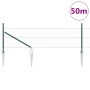 Valla Hexagonal Verde 0.5x50 m Acero, Postes de Valla con Espiga 13 pcs Ø32 mm 80 cm Acero Galvanizado by , fence posts - Ref...