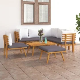 Garden furniture 8 pieces with cushions solid acacia wood by vidaXL, Garden sets - Ref: Foro24-3087016, Price: 644,71 €, Disc...