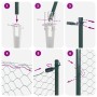 Cerca Hexagonal Verde 0.8x50 m Acero, Postes de Cerca con Anclaje de Pica 13 pcs Ø32 mm 100 cm Acero Galvanizado by , fence p...