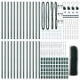 Cerca Hexagonal Verde 0.8x50 m Acero, Postes de Cerca con Punta 13 pcs Ø32 mm 100 cm Acero Galvanizado by , fence posts - Ref...