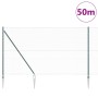 Cerca Hexagonal Verde 1.5x50 m Acero, Postes de Cerca con Punta 13 pcs Ø32 mm 170 cm Acero Galvanizado by , fence posts - Ref...