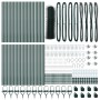 Cerca Hexagonal Verde 0.5x100 m Acero, Postes de Cerca con Punta 13 pcs Ø32 mm 80 cm Acero Galvanizado by , fence posts - Ref...