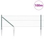 Cerca Hexagonal Verde 0.6x100 m Acero, Postes de Cerca con Punta 13 pcs Ø32 mm 80 cm Acero Galvanizado by , fence posts - Ref...