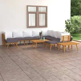 Gartengarnitur und Kissen-Set, 12-teilig, aus massivem Akazienholz. von vidaXL, Gartensets - Ref: Foro24-3087021, Preis: 892,...