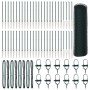 Cerca Hexagonal Verde 1x100 m Acero, Postes de Cerca con Punta 13 pcs Ø32 mm 120 cm Acero Galvanizado by , fence posts - Ref:...