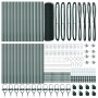 Cerca Hexagonal Verde 1x100 m Acero, Postes de Cerca con Punta 13 pcs Ø32 mm 120 cm Acero Galvanizado by , fence posts - Ref:...