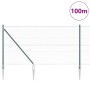 Cerca Hexagonal Verde 1x100 m Acero, Postes de Cerca con Pica 13 pcs Ø32 mm 120 cm Acero Galvanizado by , fence posts - Ref: ...