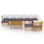 Gartengarnitur und Kissen-Set, 12-teilig, aus massivem Akazienholz. von vidaXL, Gartensets - Ref: Foro24-3087021, Preis: 904,...