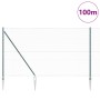 Valla Hexagonal Verde 1.5x100 m Acero, Postes de Valla con Punta 13 pcs Ø32 mm 170 cm Acero Galvanizado by , fence posts - Re...