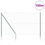 Cerca Hexagonal Verde 1.6x100 m Acero, Postes de Cerca con Punta 13 pcs Ø32 mm 180 cm Acero Galvanizado by , fence posts - Re...