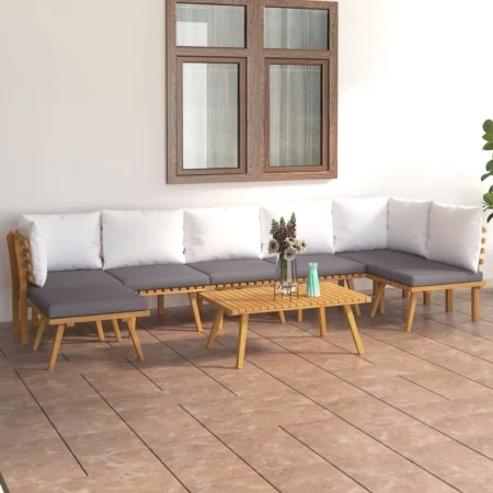 Garden furniture 8 pieces with cushions solid acacia wood by vidaXL, Garden sets - Ref: Foro24-3087032, Price: 638,09 €, Disc...