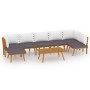 Gartenmöbel 8-teilig mit Kissen aus massivem Akazienholz von vidaXL, Gartensets - Ref: Foro24-3087032, Preis: 647,73 €, Rabat...