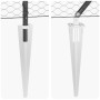 Cerca Hexagonal  Gris 0.4x10 m Acero, Postes de Cerca  con Punta 7 pcs Ø32 mm 60 cm Acero Galvanizado | Foro24.es | Tu tienda online para hogar, jardín y más Foro24.es
