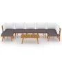 Garden furniture 8 pieces with cushions solid acacia wood by vidaXL, Garden sets - Ref: Foro24-3087032, Price: 638,09 €, Disc...