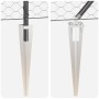 Cerca Hexagonal Gris 0.8x10 m Acero, Poste de Cerca con Punta 7 pcs Ø32 mm 100 cm Acero Galvanizado by , fence posts - Ref: F...