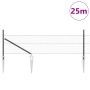 Cerca Hexagonal Gris 0.4x25 m Acero, Postes de Cerca con Punta 13 pcs Ø32 mm 60 cm Acero Galvanizado by , fence posts - Ref: ...