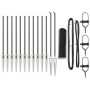 Juego de Cercas Set de 2 Gris Metal 25 x 1 m Duradero von , Zaunpfosten - Ref: Foro24-3353236, Preis: 171,80 €, Rabatt: -5%%