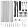 Juego de Cercas Set de 2 Gris Metal 25 x 1 m Duradero von , Zaunpfosten - Ref: Foro24-3353236, Preis: 171,80 €, Rabatt: -5%%