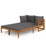 Sonnenliegen mit dunkelgrauen Kissen 2 Einheiten aus Akazienholz von vidaXL, Gartensets - Ref: Foro24-3087269, Preis: 421,53 ...