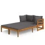 Sonnenliegen mit dunkelgrauen Kissen 2 Einheiten aus Akazienholz von vidaXL, Gartensets - Ref: Foro24-3087269, Preis: 438,40 ...
