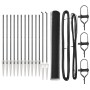 Juego de Cercas Set de 2 Gris Metal, Plástico 25 x 1.2 m von , Zaunpfosten - Ref: Foro24-3353239, Preis: 183,10 €, Rabatt: -5%%