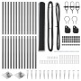 Juego de Cercas Set de 2 Gris Metal, Plástico 25 x 1.2 m von , Zaunpfosten - Ref: Foro24-3353239, Preis: 183,10 €, Rabatt: -5%%