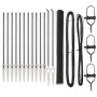 Juego de Cercas Set de 2 Gris Metal 25 x 1.5 m Duradero by , fence posts - Ref: Foro24-3353247, Price: 207,71 €, Discount: %