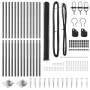 Juego de Cercas Set de 2 Gris Metal 25 x 1.5 m Duradero by , fence posts - Ref: Foro24-3353247, Price: 207,71 €, Discount: %