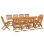 Garden dining set 11 pieces solid acacia wood by vidaXL, Garden sets - Ref: Foro24-3086989, Price: 703,98 €, Discount: %
