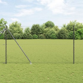Juego de Cercas Set de 2 Gris Acero 25 x 1.5 m Plegable by , fence posts - Ref: Foro24-3353249, Price: 203,80 €, Discount: %