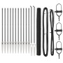 Set de Cercas Set de 2 Gris Metal, alambre recubierto de PVC by , fence posts - Ref: Foro24-3353250, Price: 201,28 €, Discoun...