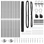 Set de Cercas Set de 2 Gris Metal, alambre recubierto de PVC by , fence posts - Ref: Foro24-3353250, Price: 201,28 €, Discoun...
