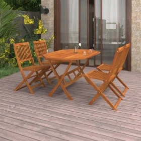 Juego de comedor de jardín 5 piezas madera maciza de acacia de vidaXL, Conjuntos de jardín - Ref: Foro24-3086998, Precio: 296...