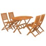 5-tlg. Garten-Essgarnitur aus massivem Akazienholz von vidaXL, Gartensets - Ref: Foro24-3086998, Preis: 307,87 €, Rabatt: %