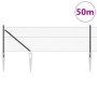 Valla Hexagonal Gris 0.6x50 m Acero, Postes de Valla con Punta 13 pcs Ø32 mm 80 cm Acero Galvanizado by , fence posts - Ref: ...