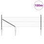 Cerca Hexagonal Gris 0.4x100 m Acero, Postes de Cerca con Pica 13 piezas Ø32 mm 60 cm Acero Galvanizado by , fence posts - Re...