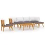 7-piece garden furniture set with solid acacia wood and cushions by vidaXL, Garden sets - Ref: Foro24-3087006, Price: 520,65 ...