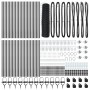 Cerca Hexagonal Gris 0.5x100 m Acero, Postes de Cerca con Punta 13 pcs Ø32 mm 80 cm Acero Galvanizado by , fence posts - Ref:...
