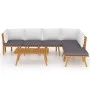7-piece garden furniture set with solid acacia wood and cushions by vidaXL, Garden sets - Ref: Foro24-3087006, Price: 520,65 ...