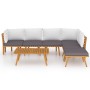 Gartenmöbel 7 Stück mit Kissen massivem Akazienholz von vidaXL, Gartensets - Ref: Foro24-3087006, Preis: 529,36 €, Rabatt: %