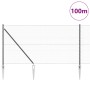 Cerca Hexagonal Gris 1.2x100 m Acero, Postes de Cerca con Pica 13 pcs Ø32 mm 140 cm Acero Galvanizado by , fence posts - Ref:...