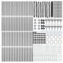 Cerca Hexagonal Gris 1.2x100 m Acero, Postes de Cerca con Pica 13 pcs Ø32 mm 140 cm Acero Galvanizado by , fence posts - Ref:...