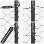 Cerca Hexagonal  Gris 1.2x100 m Acero, Postes de Cerca  con Punta 13 pcs Ø32 mm 140 cm Acero Galvanizado | Foro24.es | Tu tienda online para hogar, jardín y más Foro24.es